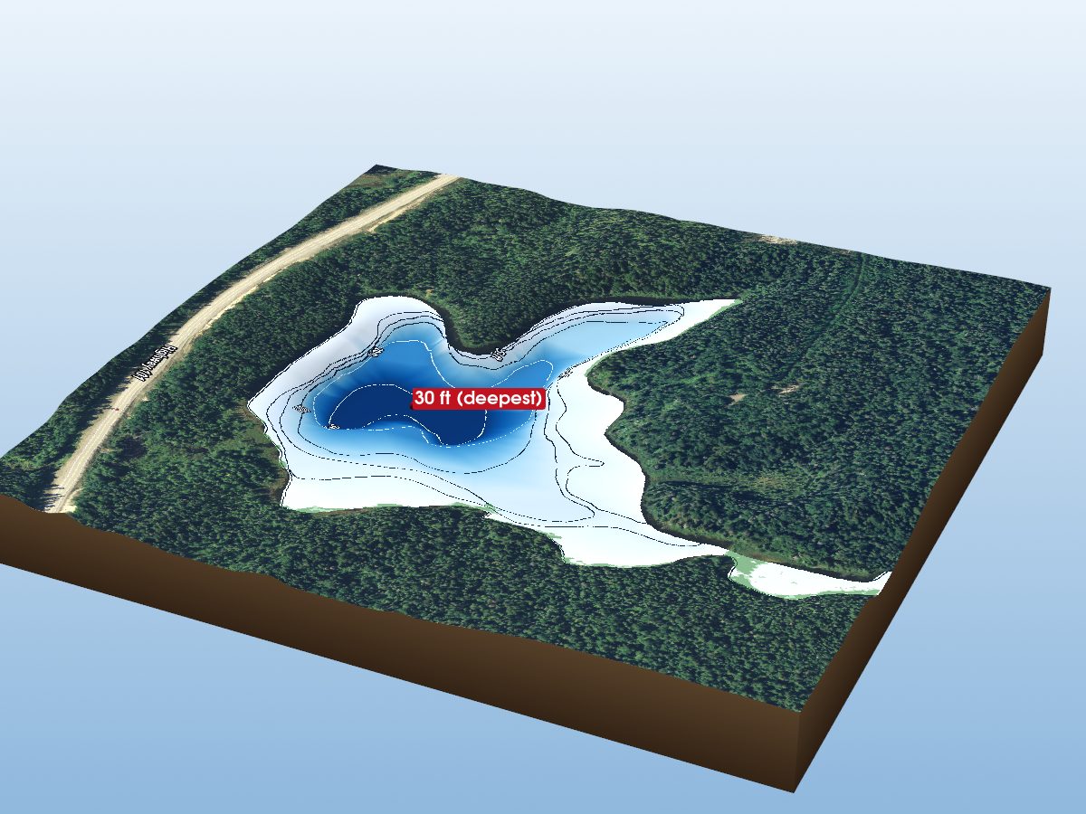 Depth map of Dorman Lake