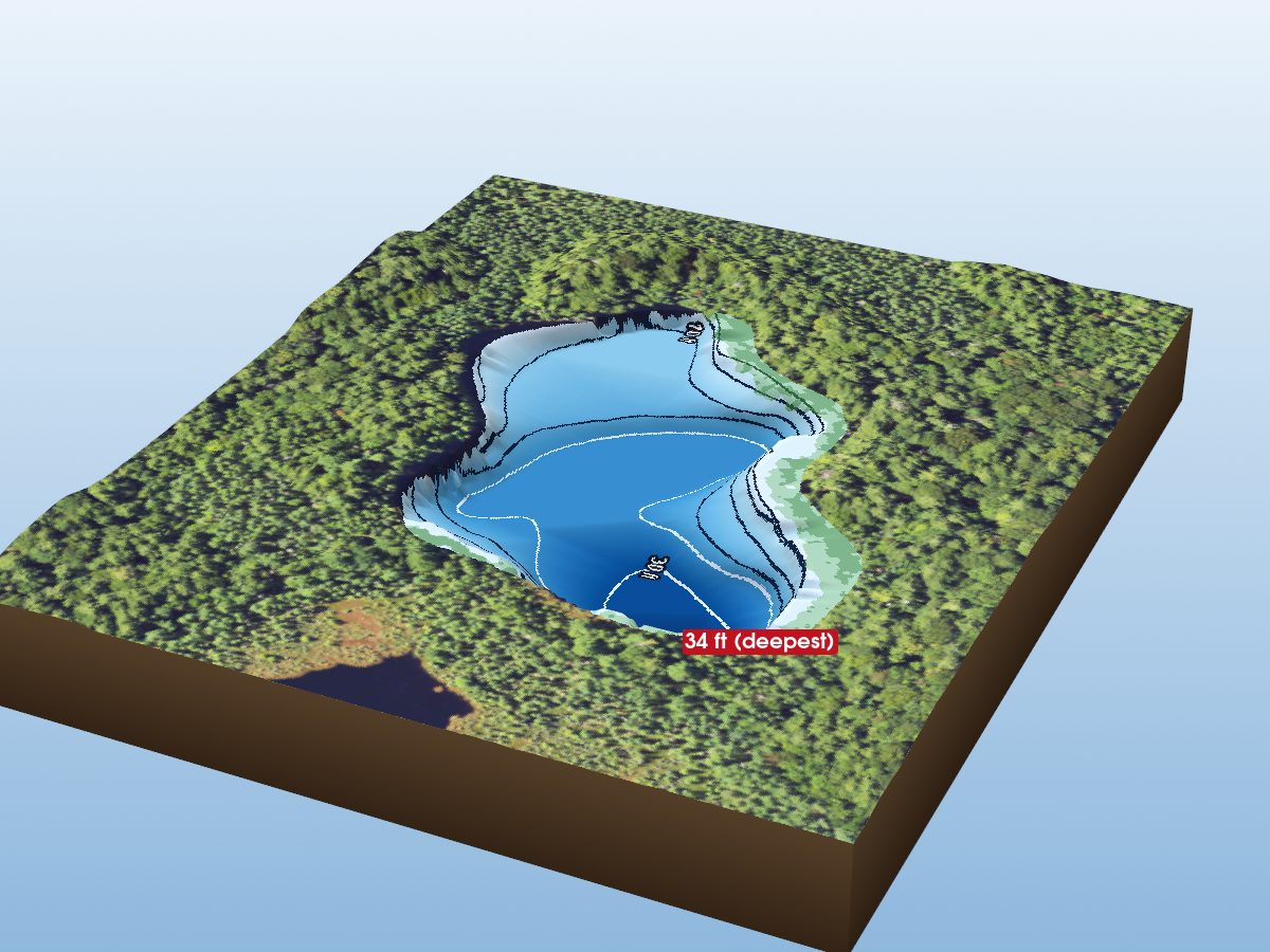 Depth map of Dorothy Lake