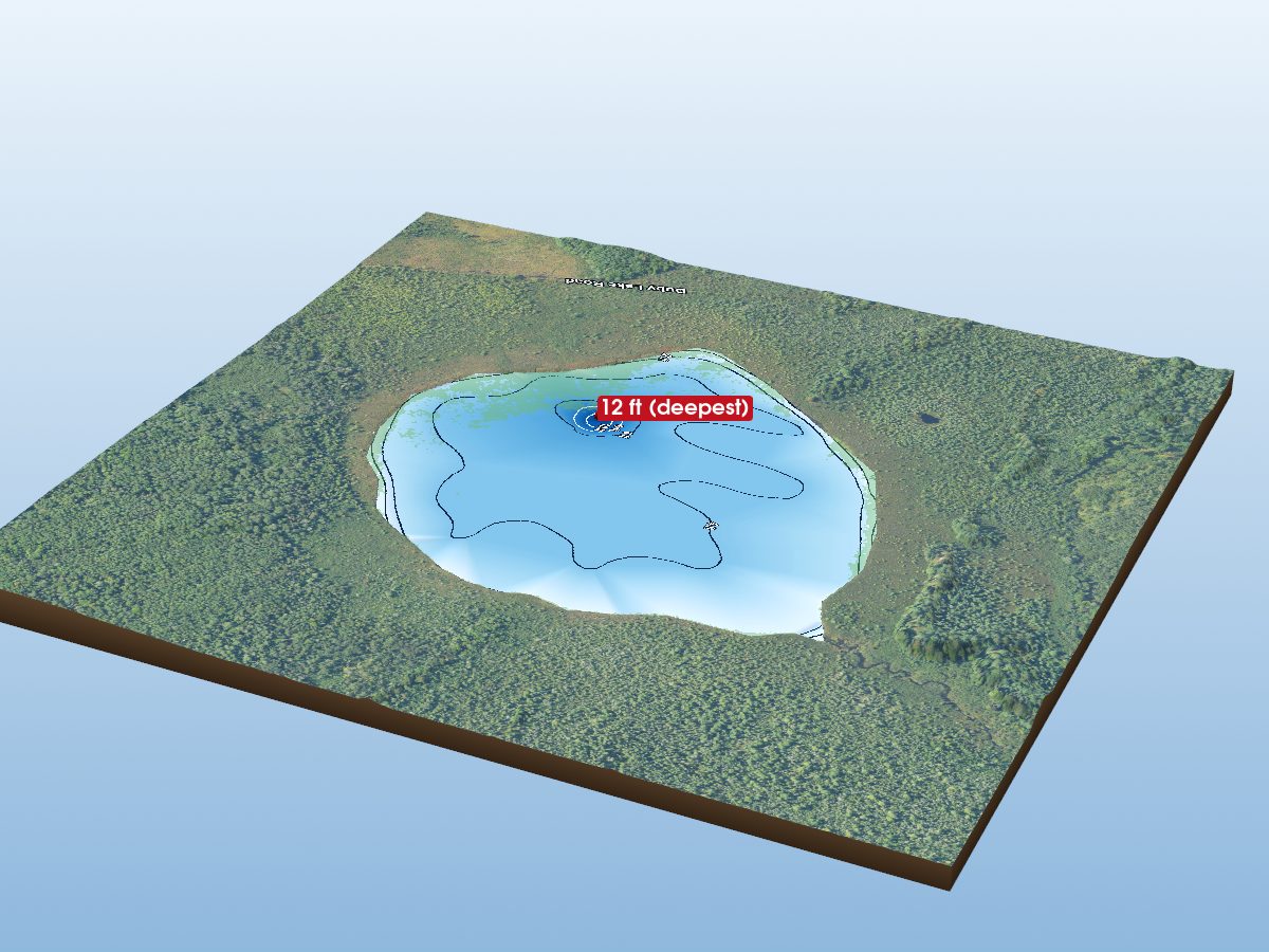 Depth map of Dorsy Lake