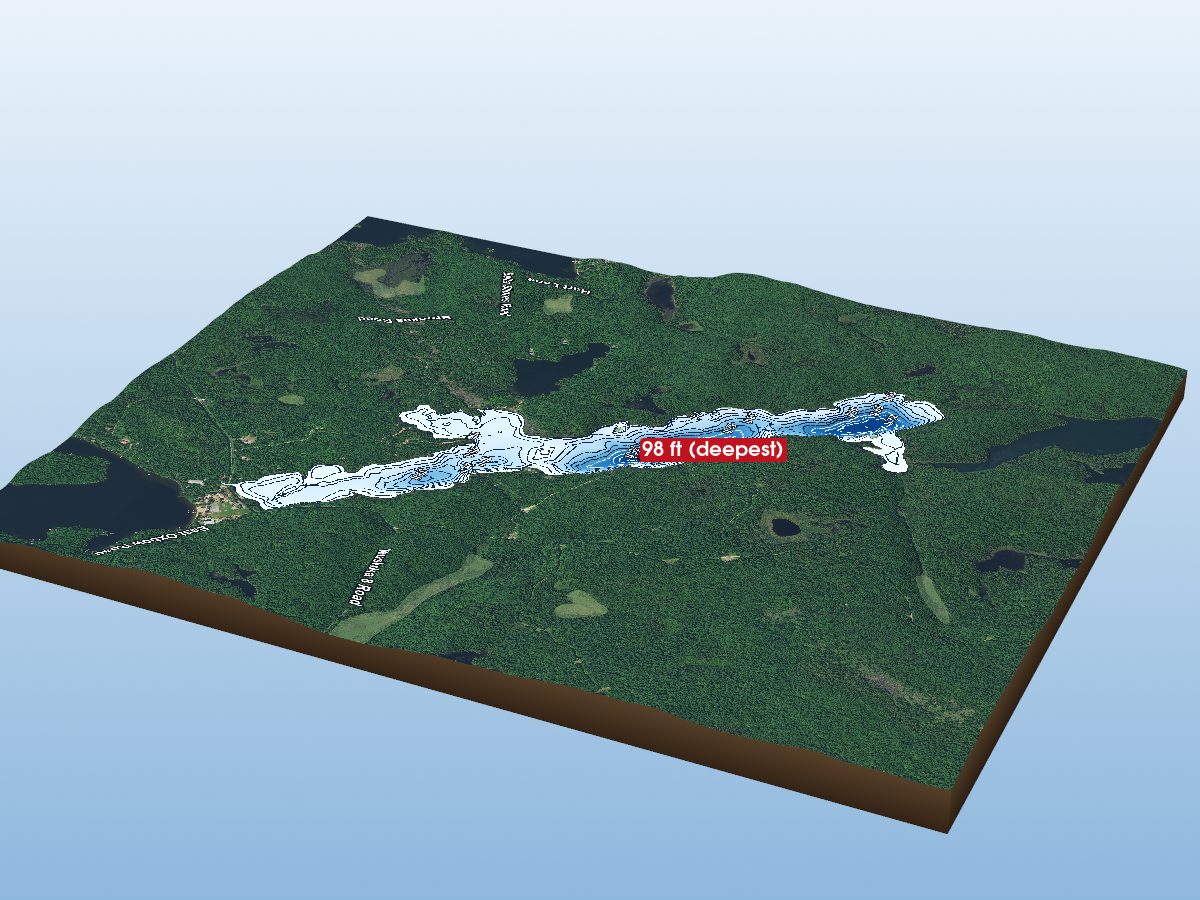 Depth map of Dotty Lake