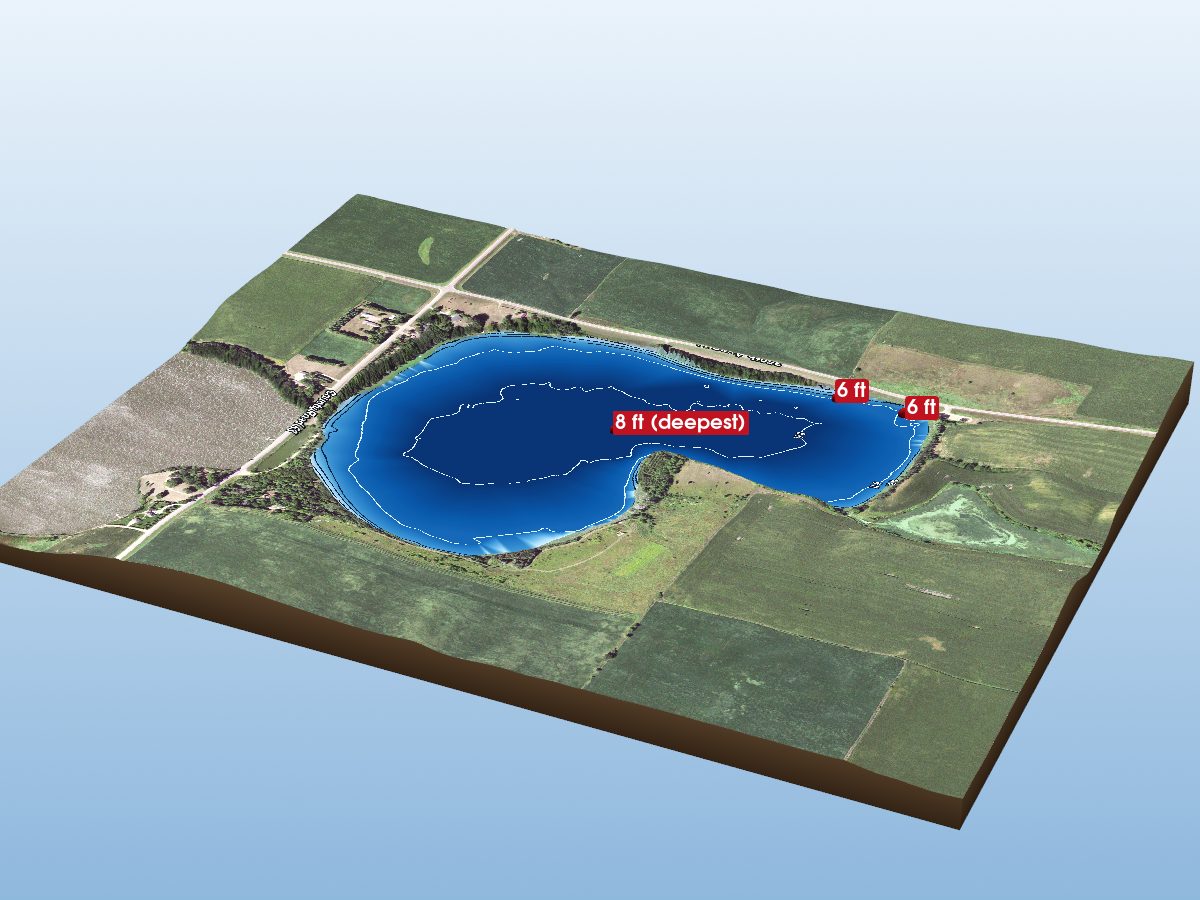 Depth map of Double Lake (North Portion)