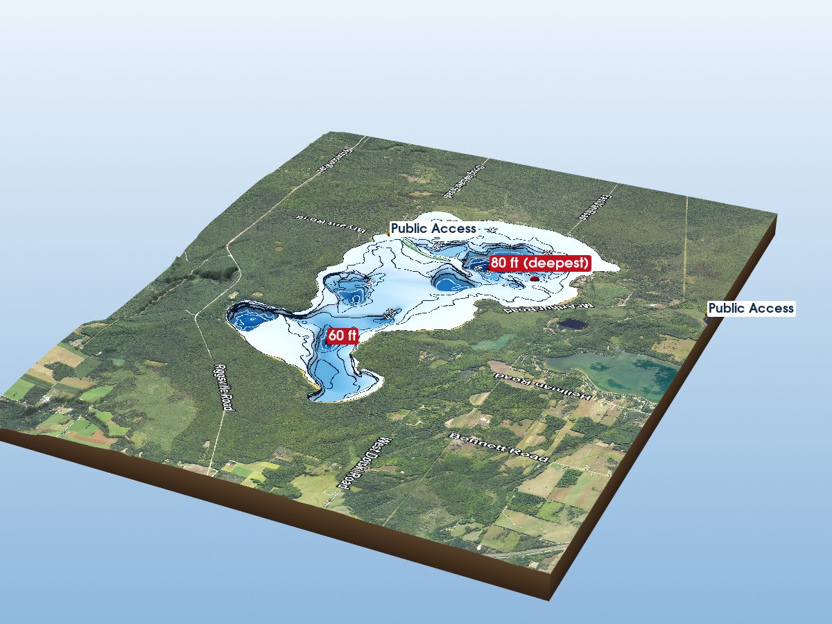 Depth map of Douglas Lake