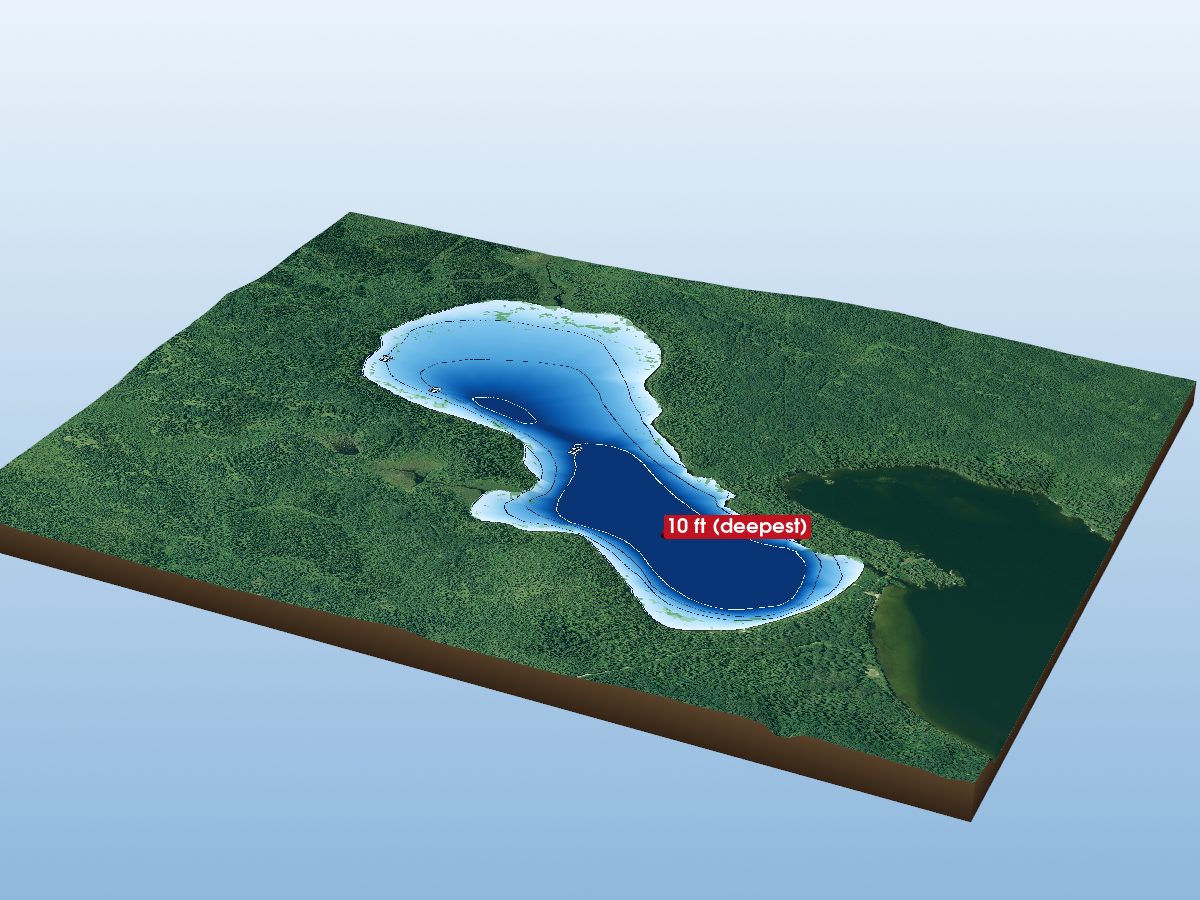 Depth map of Douglas Lake