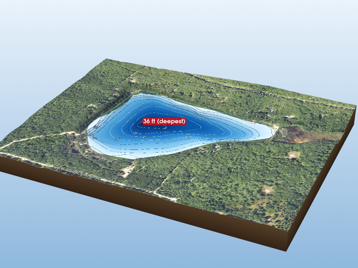 Depth map of Douglas Lake