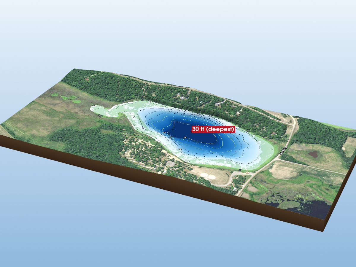 Depth map of Dower Lake