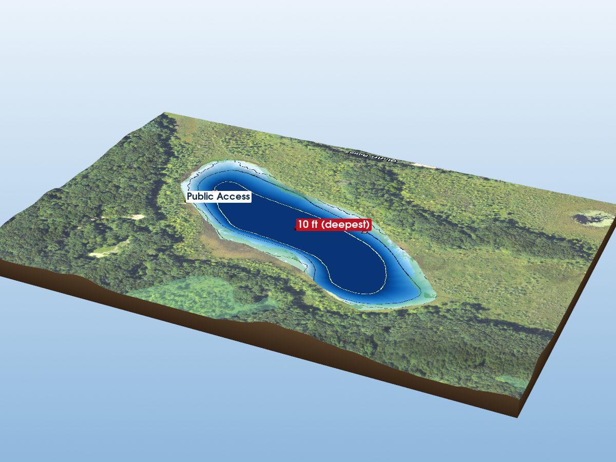 Depth map of Doyle Lake