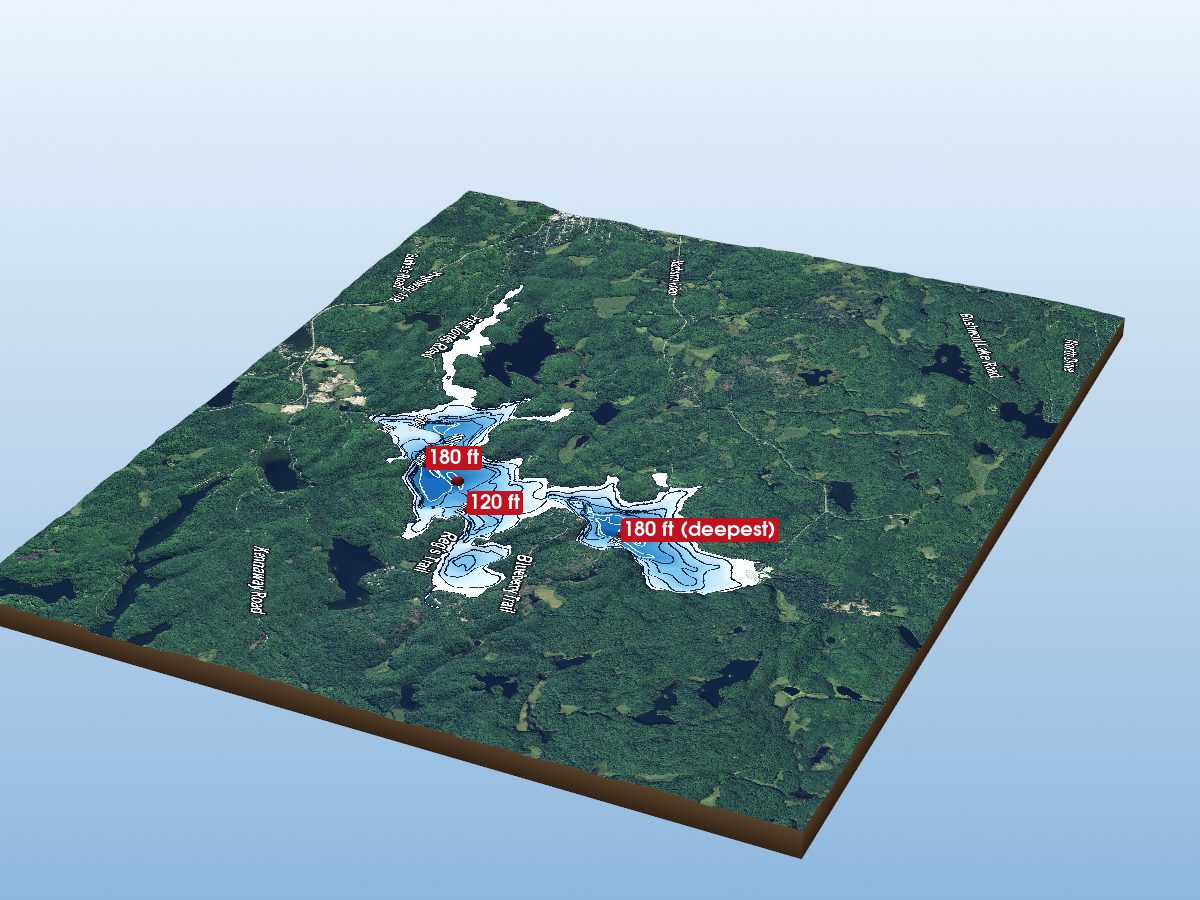 Depth map of Drag Lake