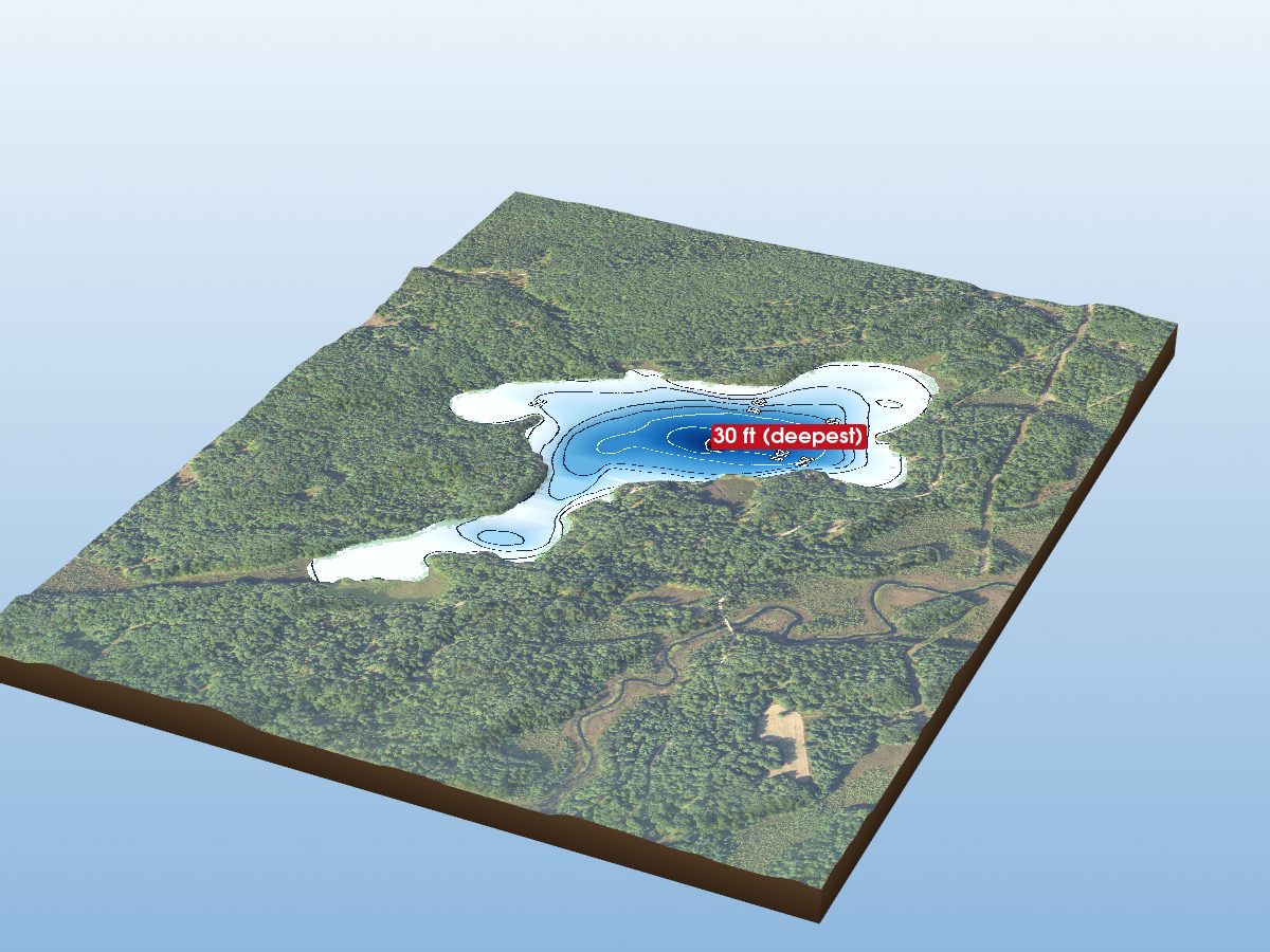 Depth map of Drum Lake