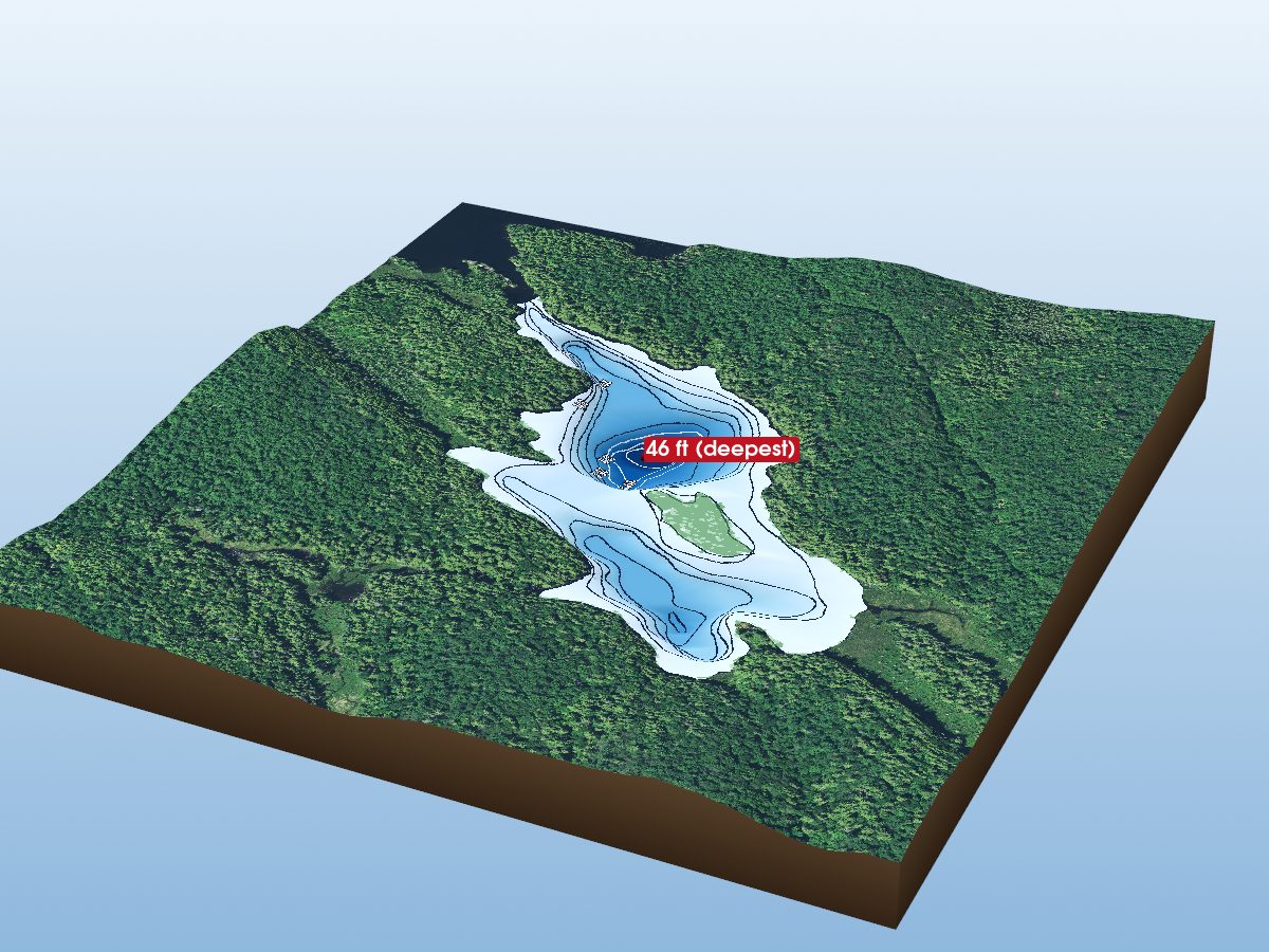 Depth map of Drummer Lake