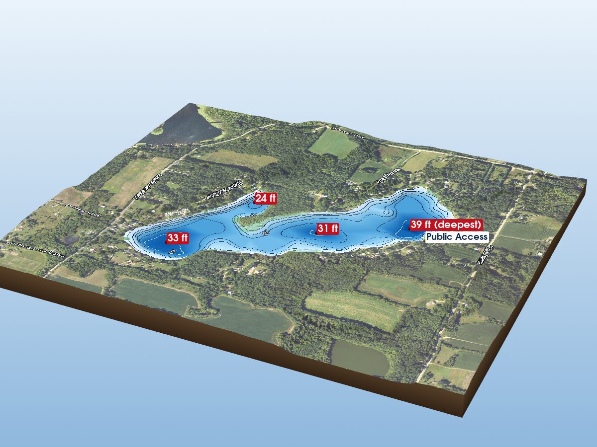 Depth map of Duck Lake