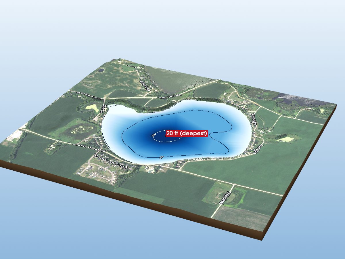 Depth map of Duck Lake