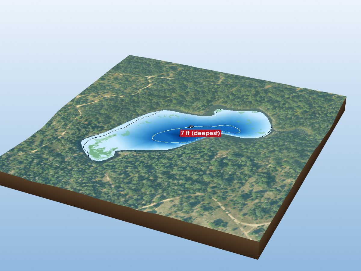 Depth map of Duck Lake