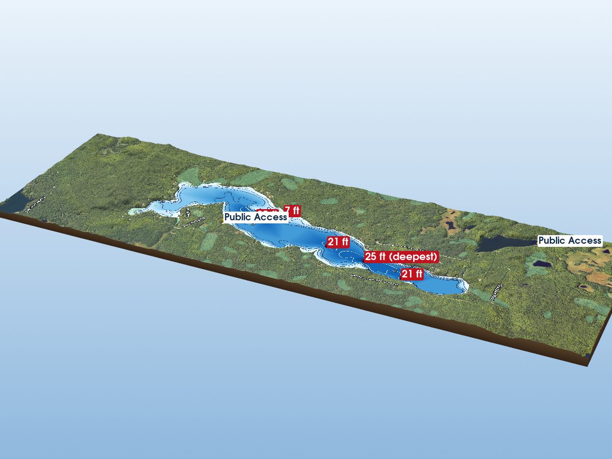 Depth map of Duck Lake