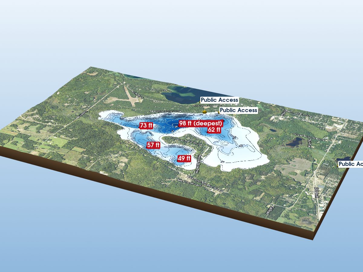 Depth map of Duck Lake