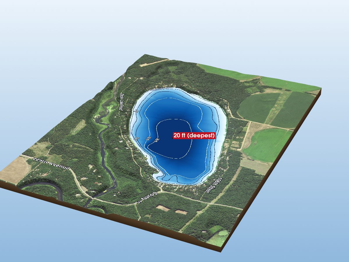 Depth map of Duck Lake