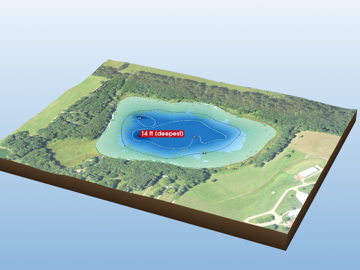 Depth map of Duck Lake