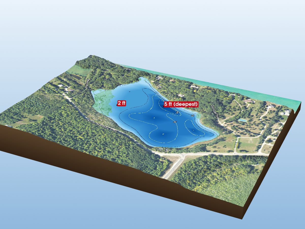 Depth map of Duck Lake