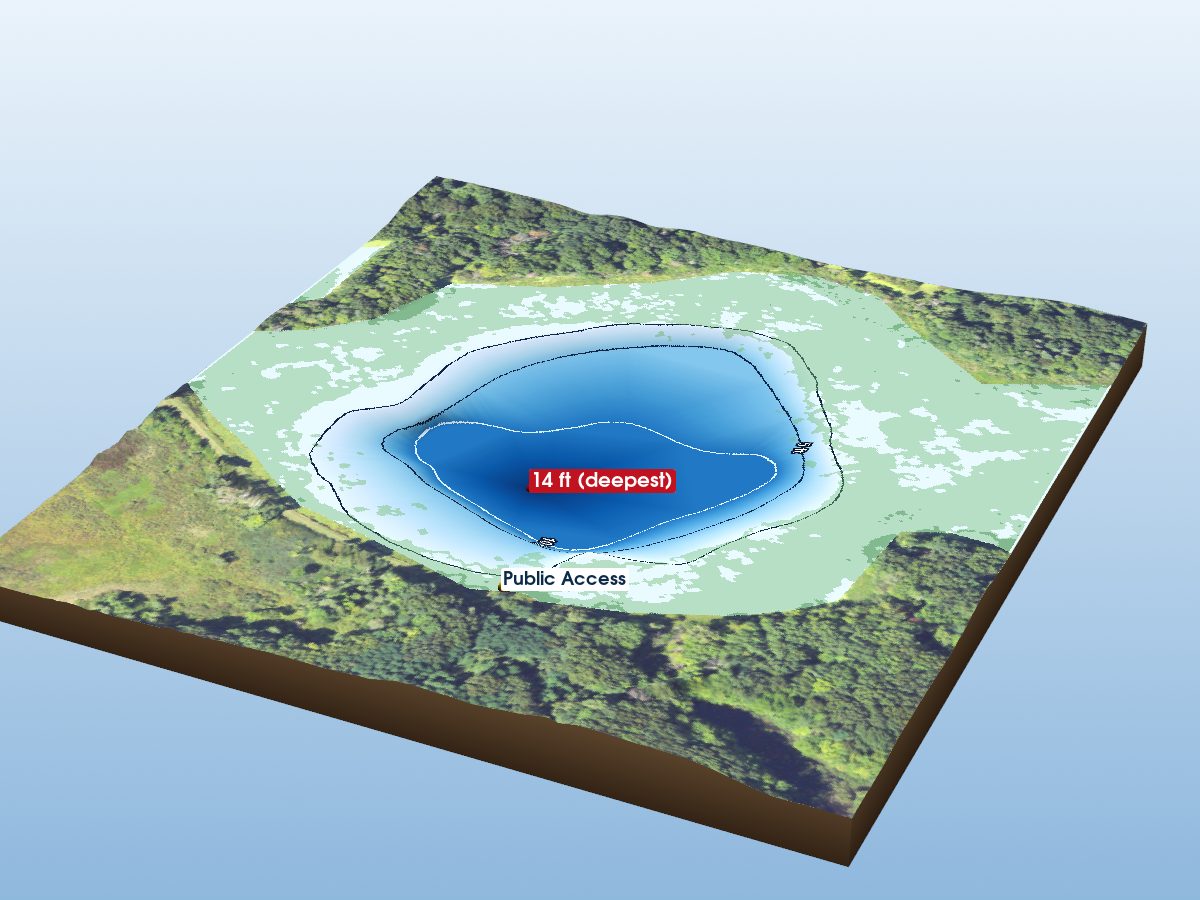 Depth map of Duck Lake