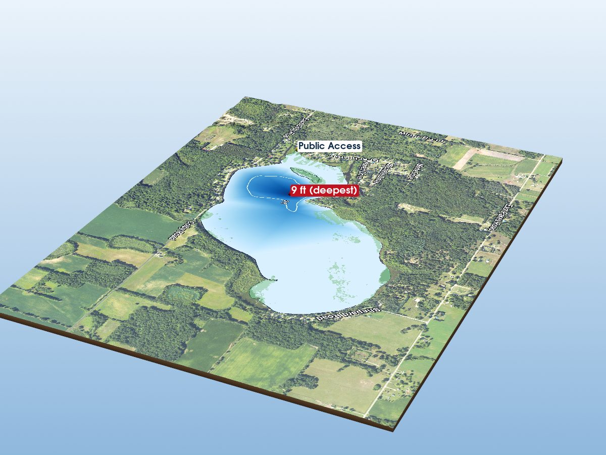 Depth map of Duck Lake
