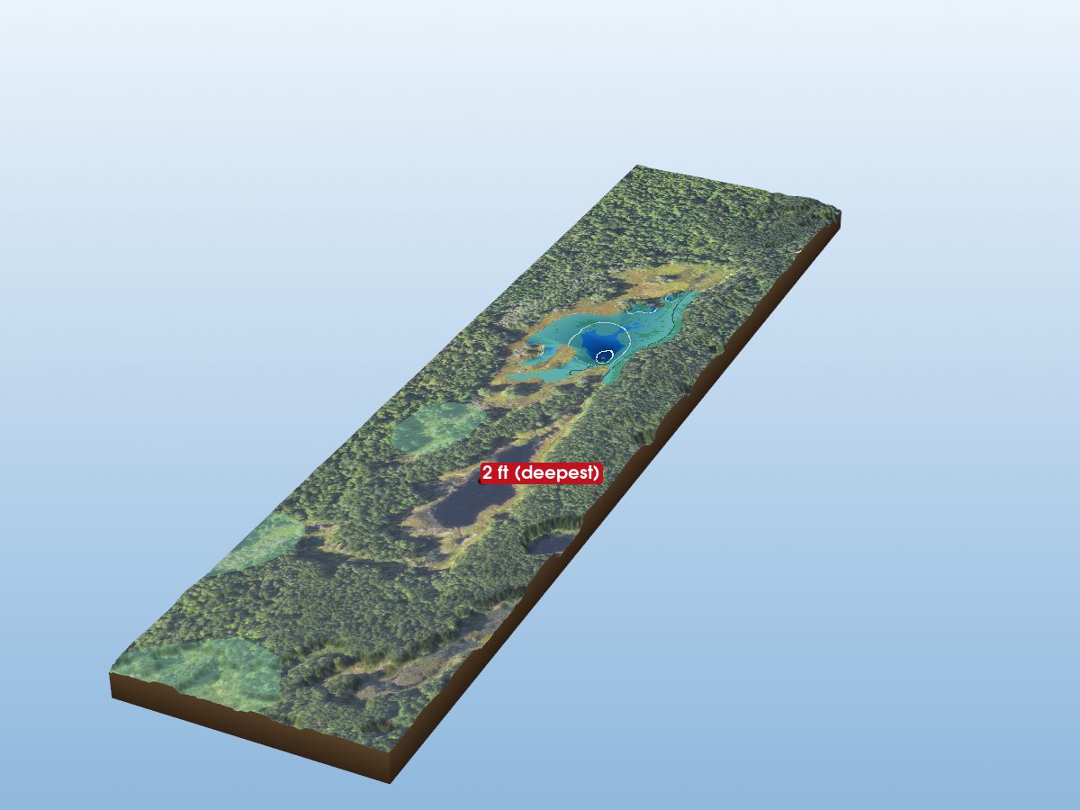 Depth map of Duck Lake