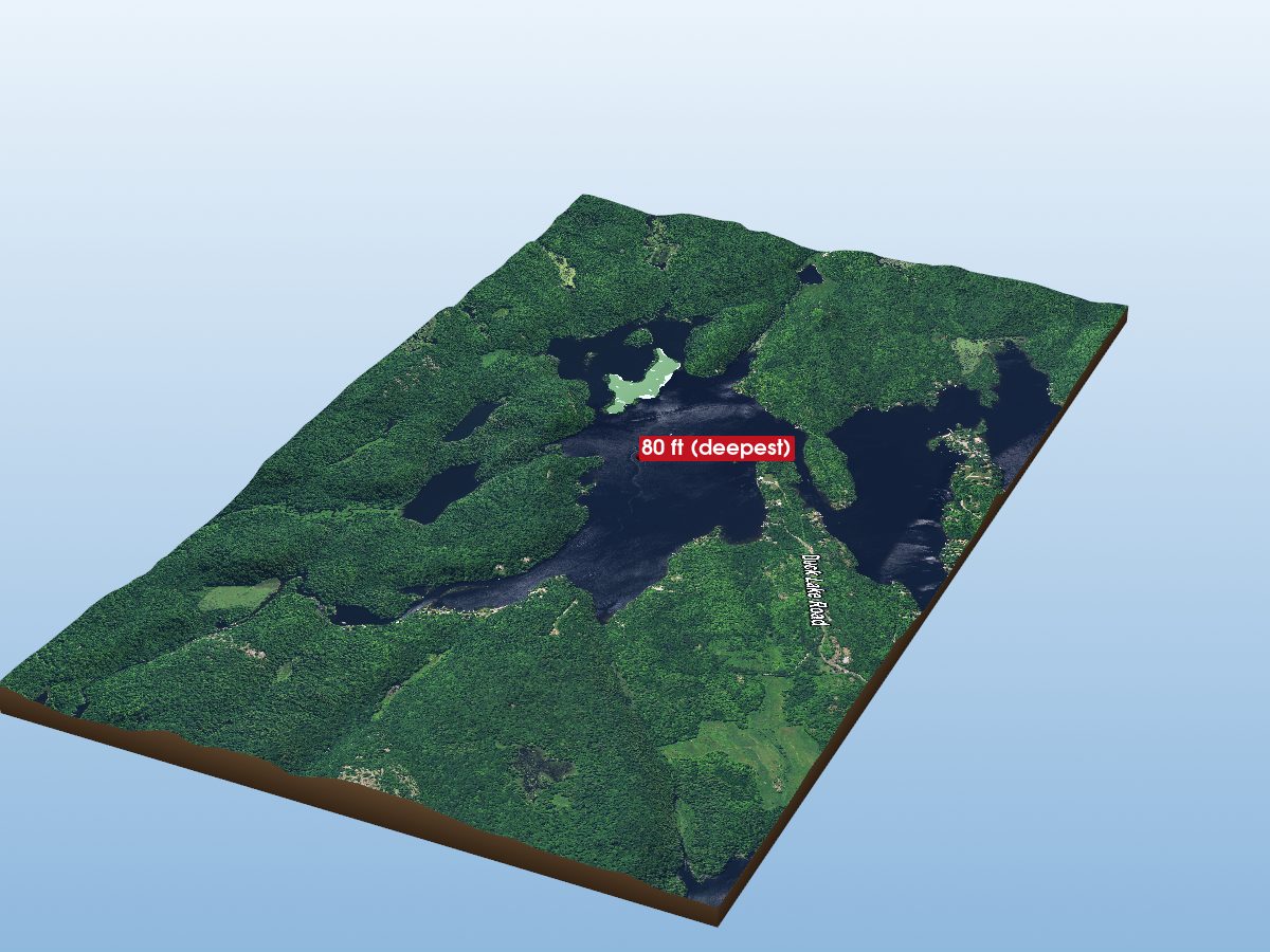 Depth map of Duck Lake