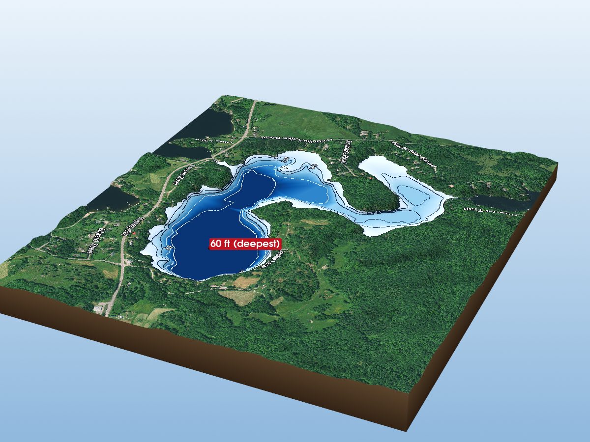 Depth map of Duck Lake