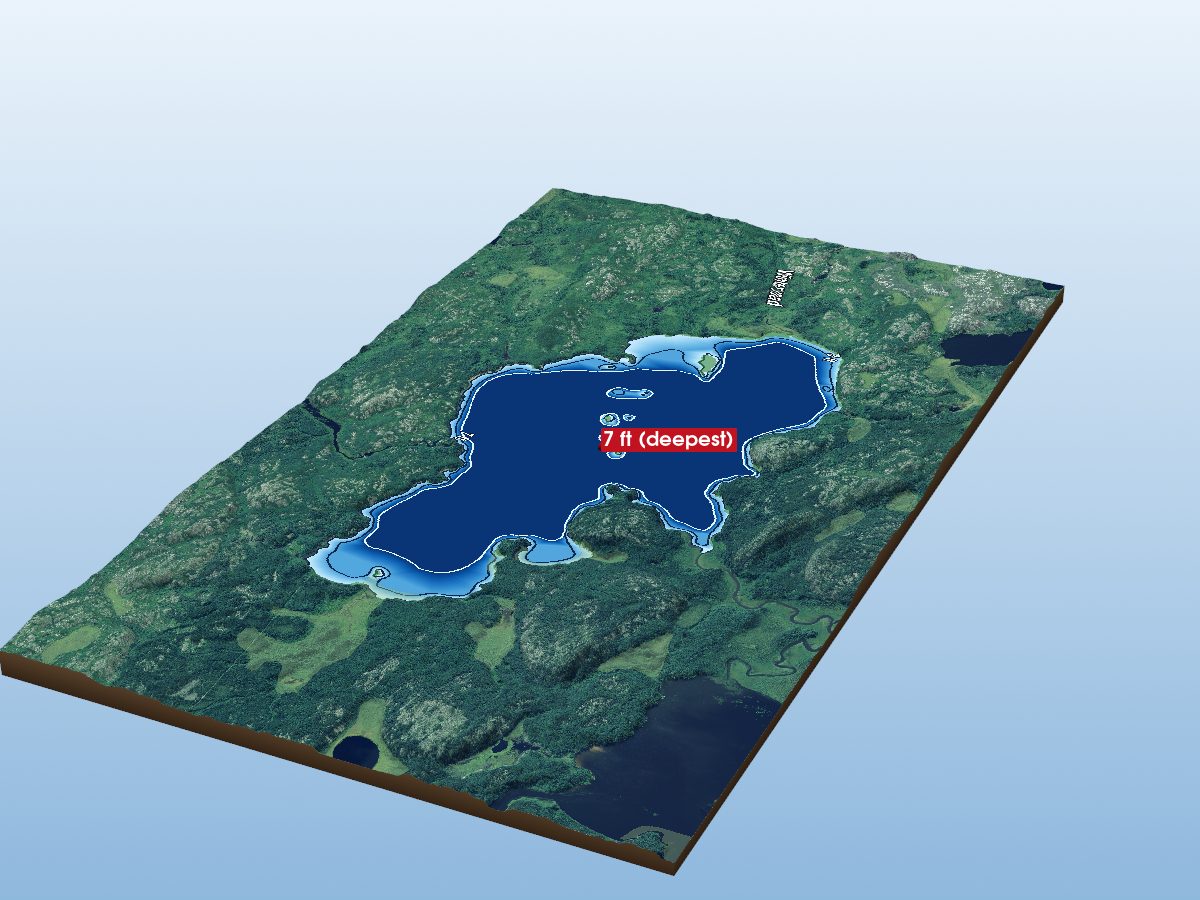 Depth map of Duckling Lake
