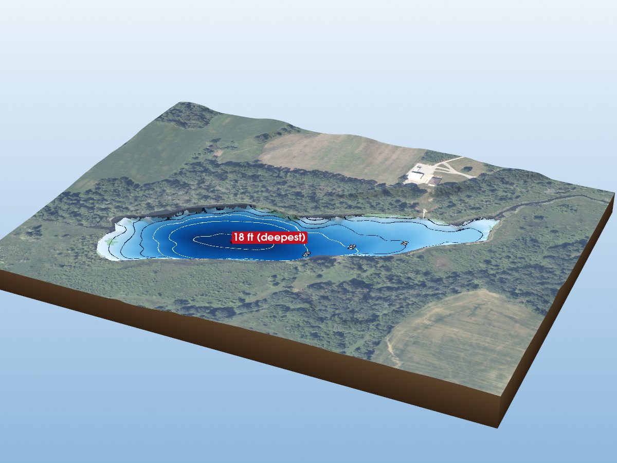 Depth map of Duely Lake