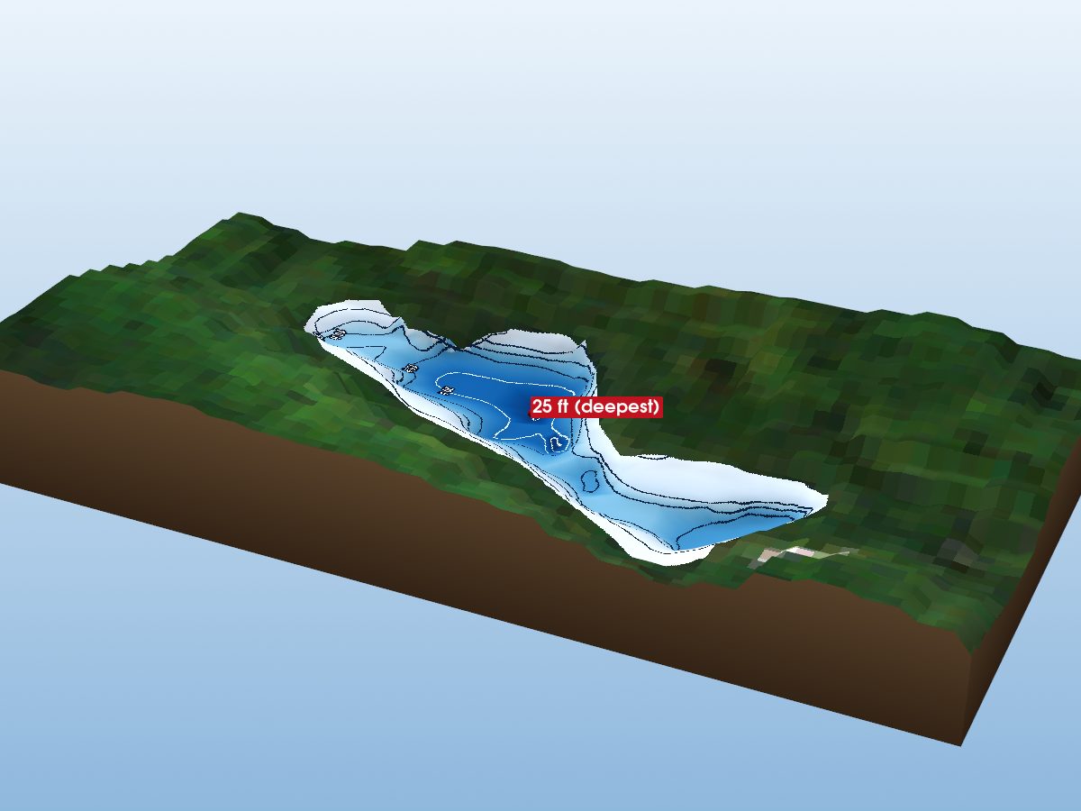 Depth map of Dufferin Lake