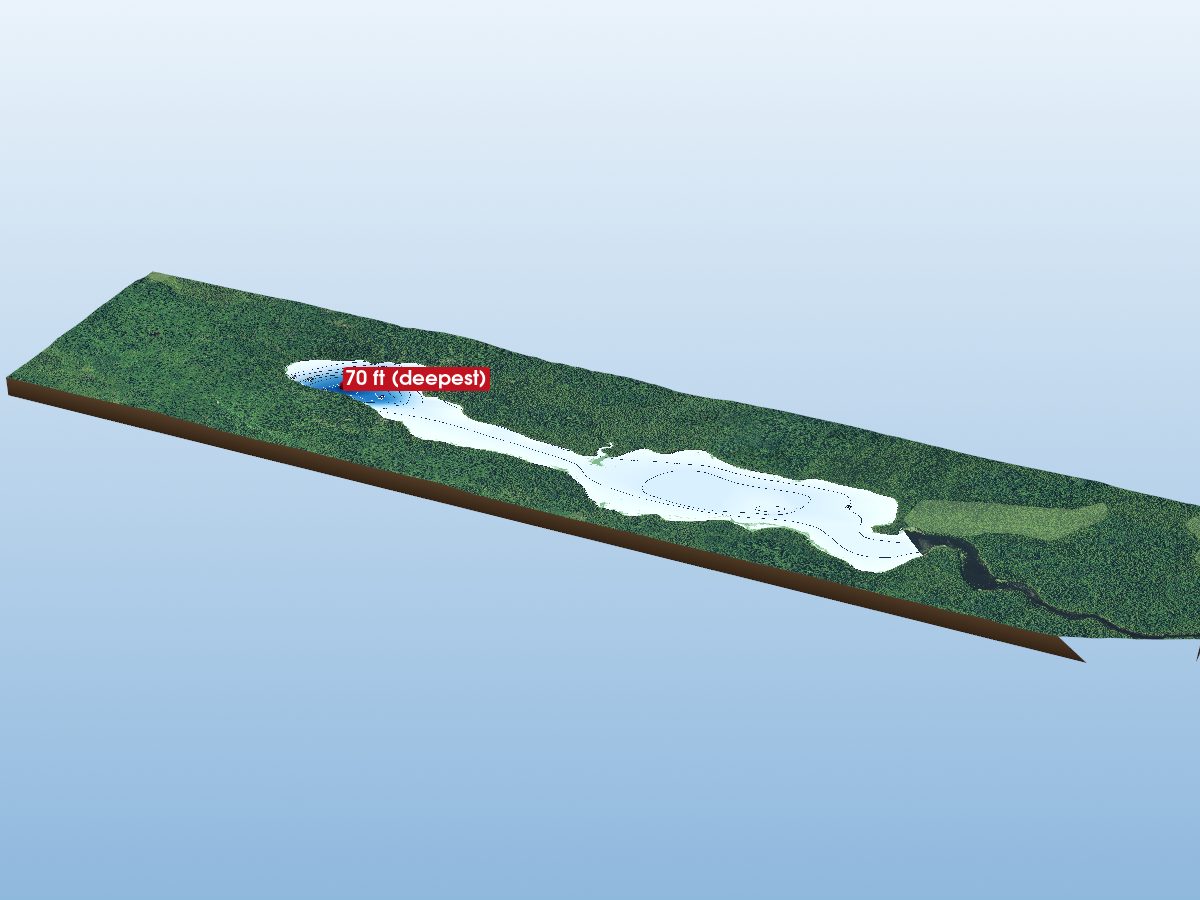 Depth map of Dumbell Lake