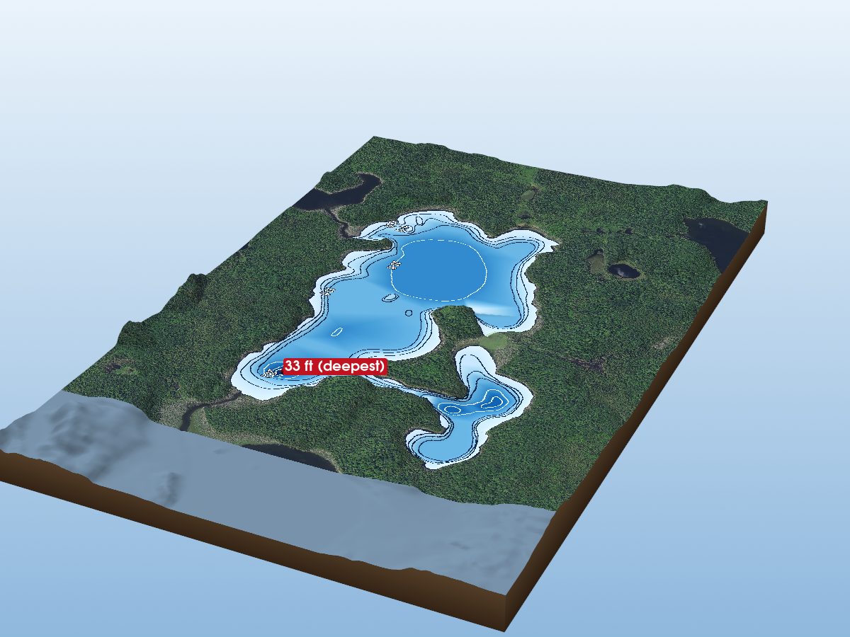Depth map of Dumbell Lake