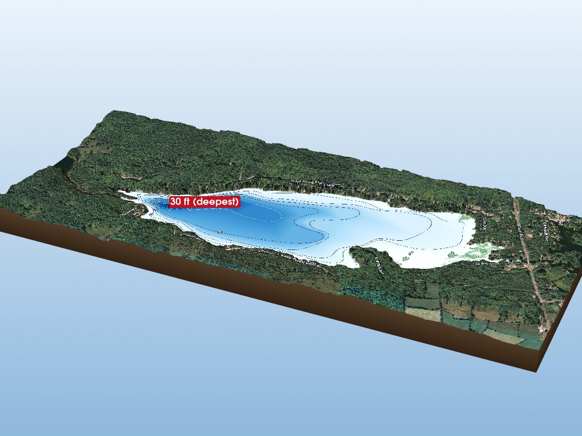 Depth map of Dummer Lake