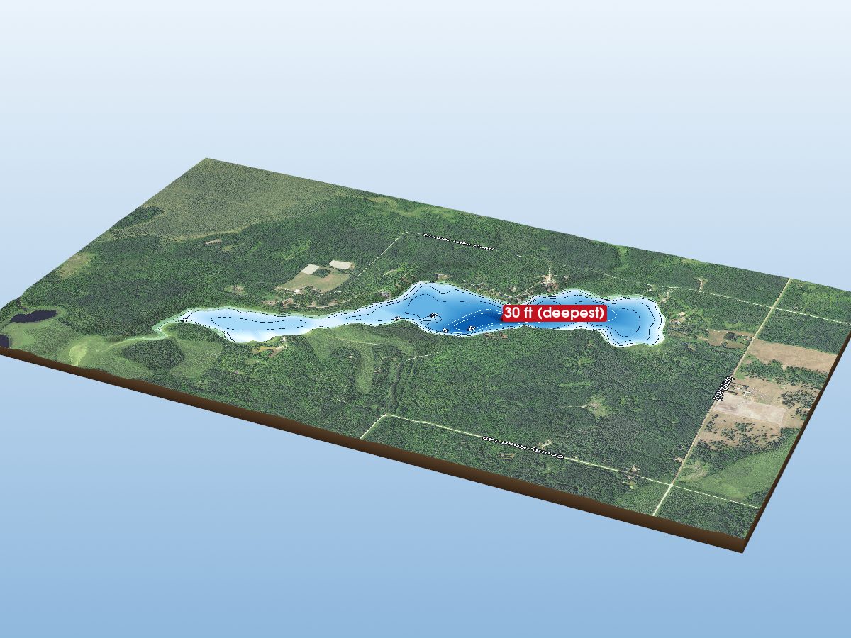Depth map of Dunbar Lake