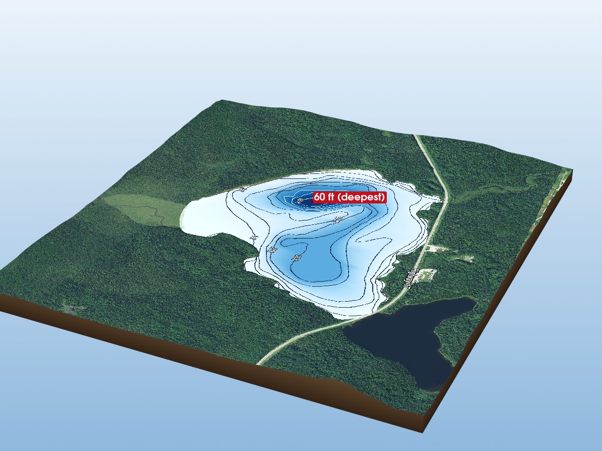 Depth map of Dunc Lake