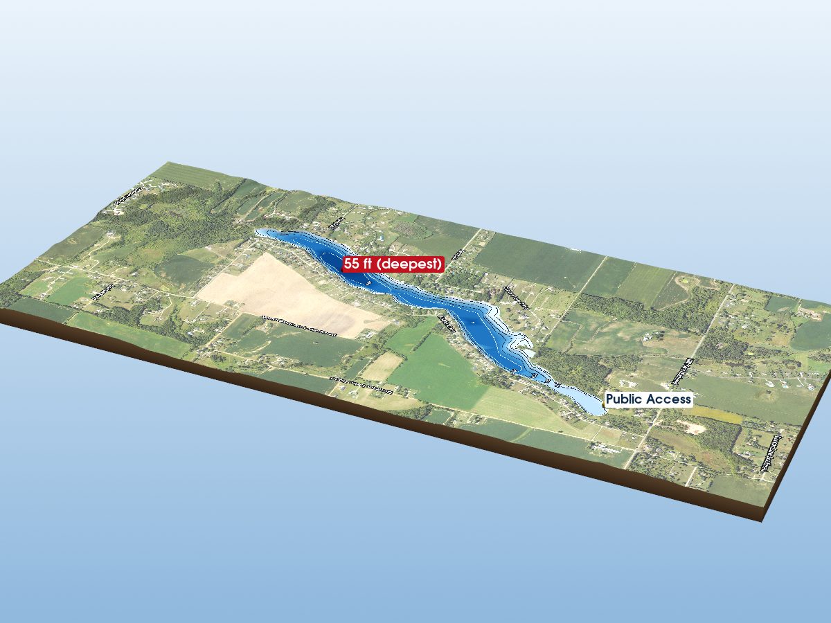 Depth map of Duncan Lake