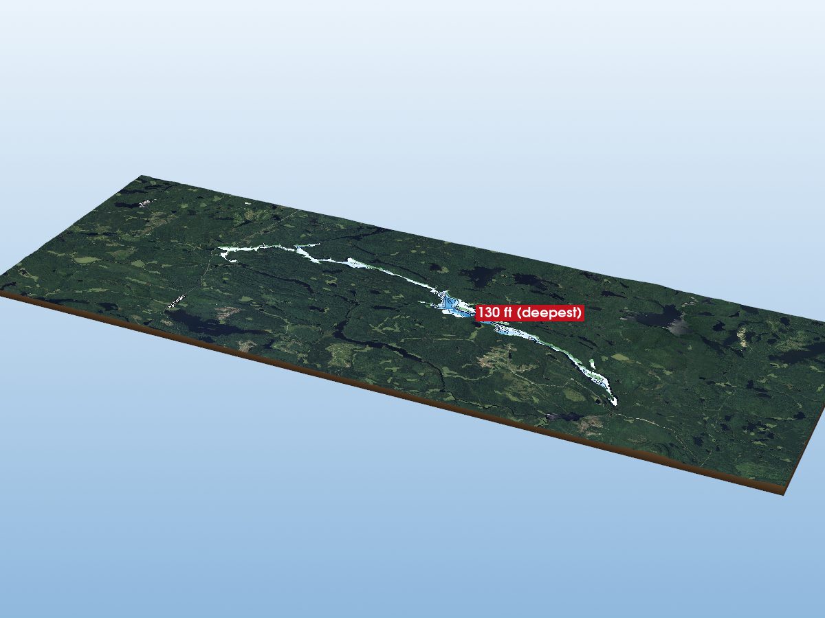 Depth map of Duncan Lake