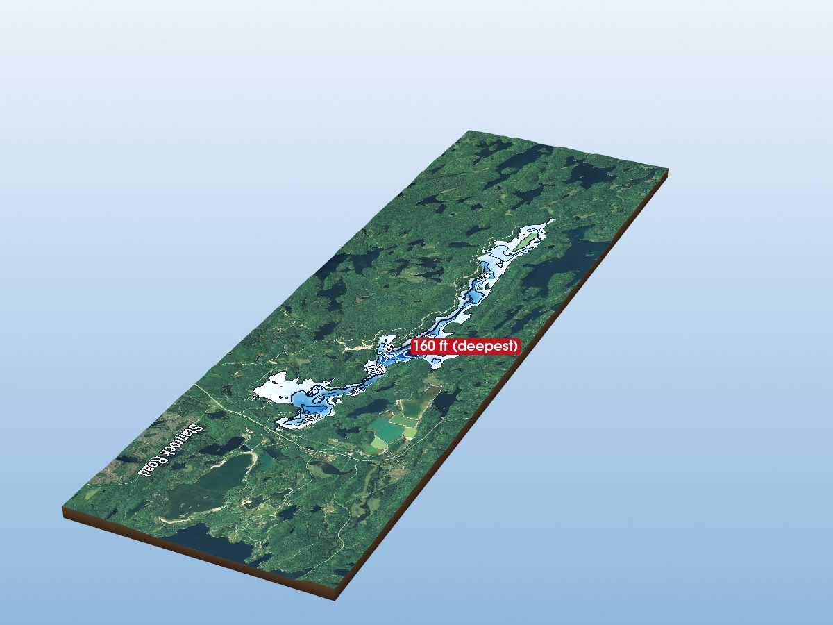 Depth map of Dunlop Lake