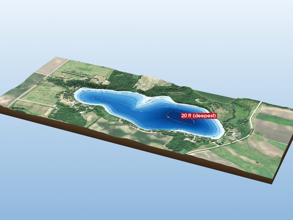 Depth map of Dunns Lake