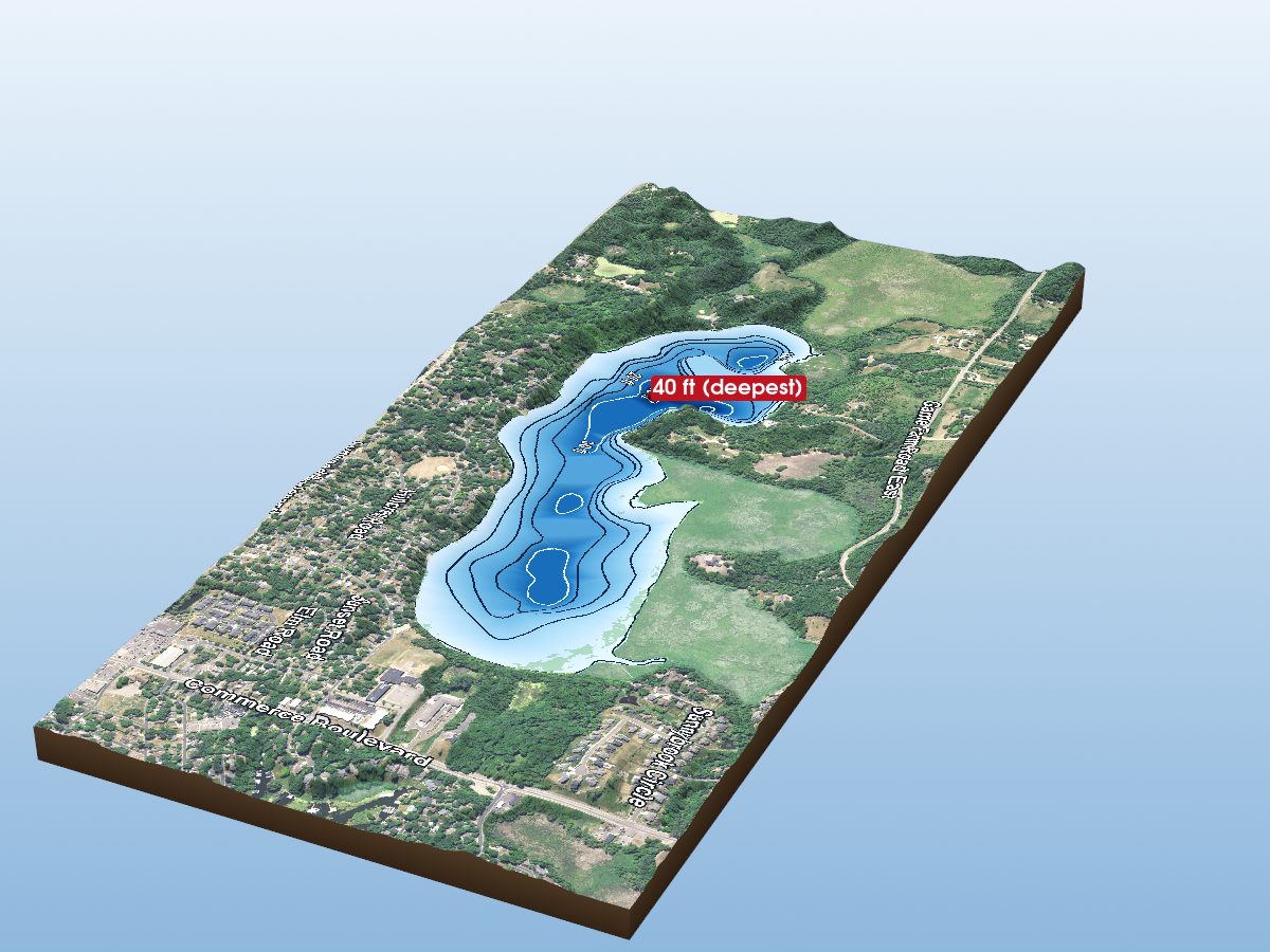 Depth map of Dutch Lake