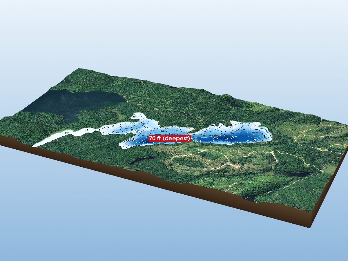 Depth map of Duval Lake
