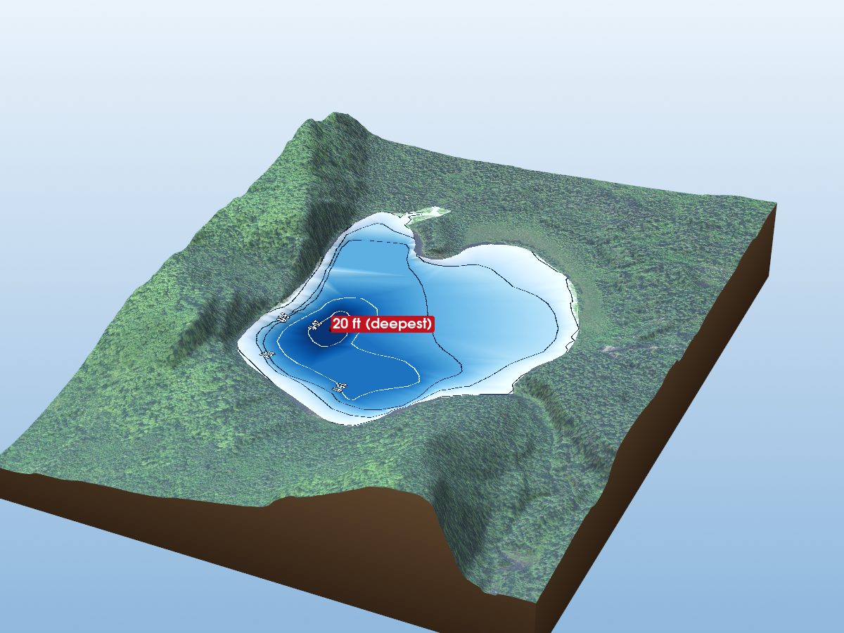 Depth map of Dyers Lake