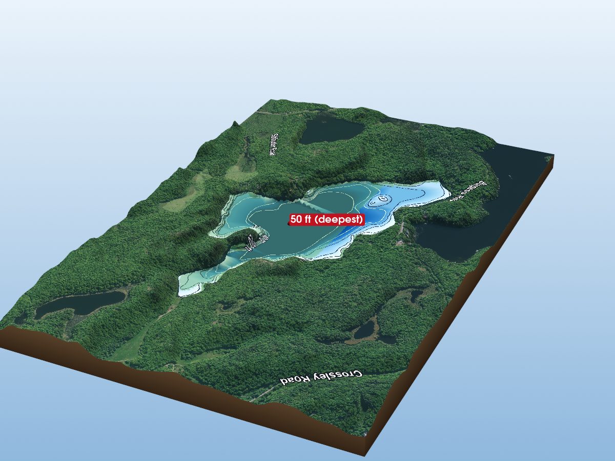 Depth map of Dyson Lake