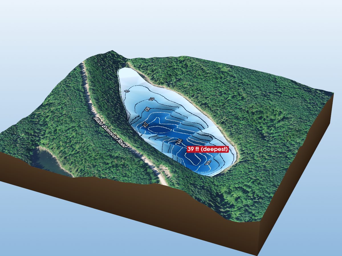 Depth map of E-152-1 Lake