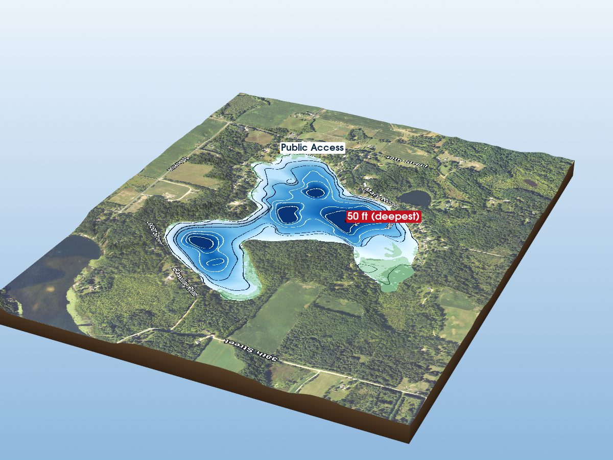 Depth map of Eagle Lake