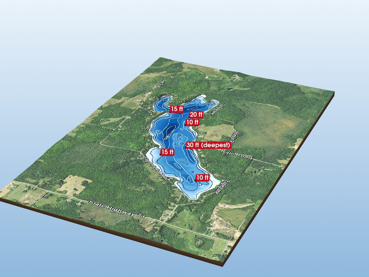 Depth map of Eagle Lake