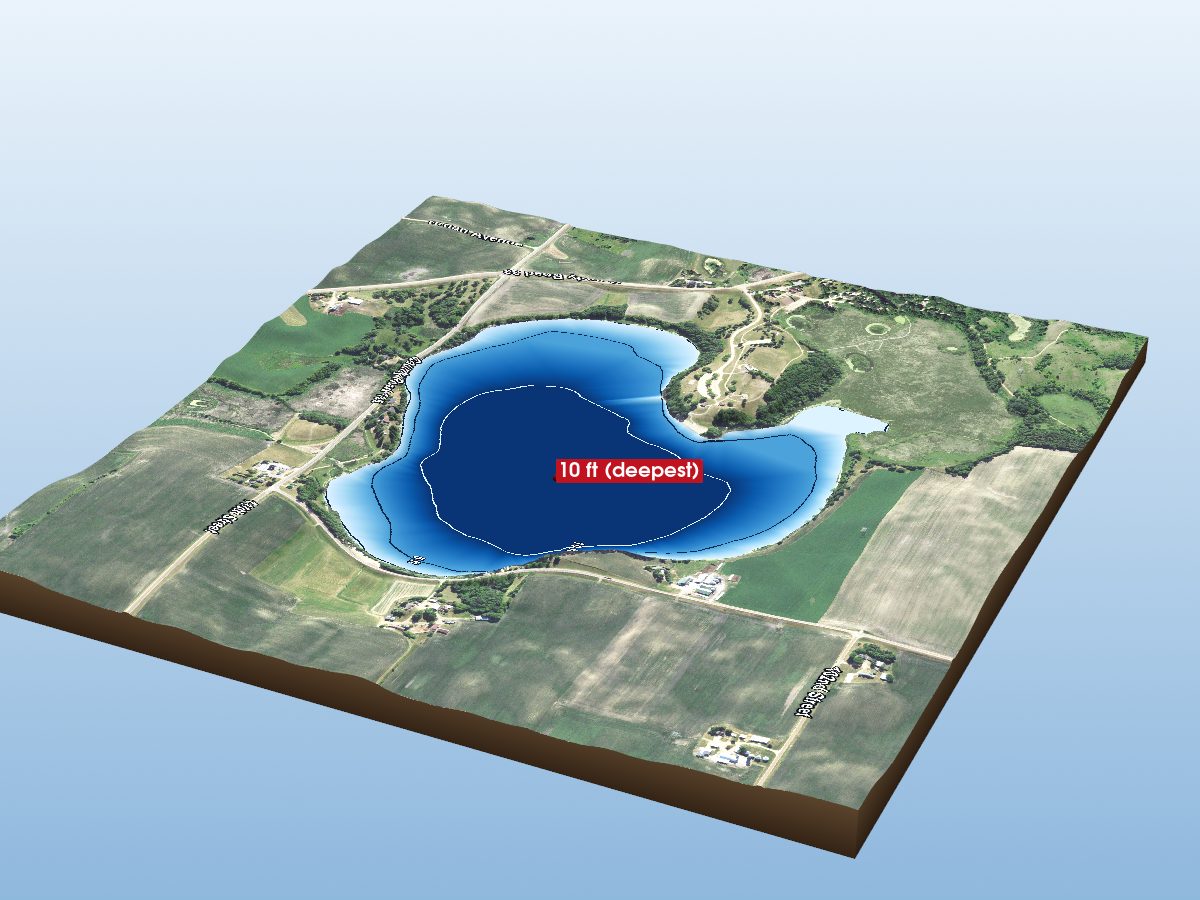 Depth map of Eagle Lake