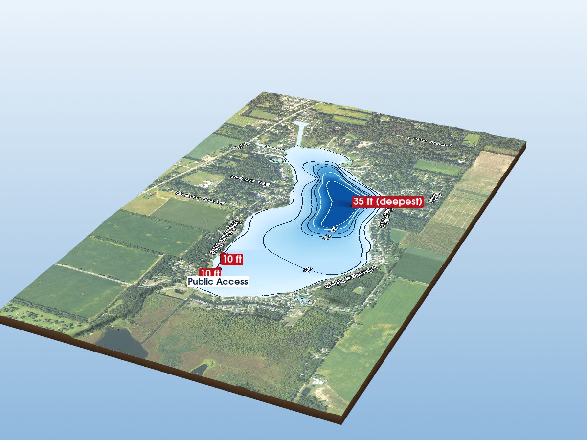 Depth map of Eagle Lake