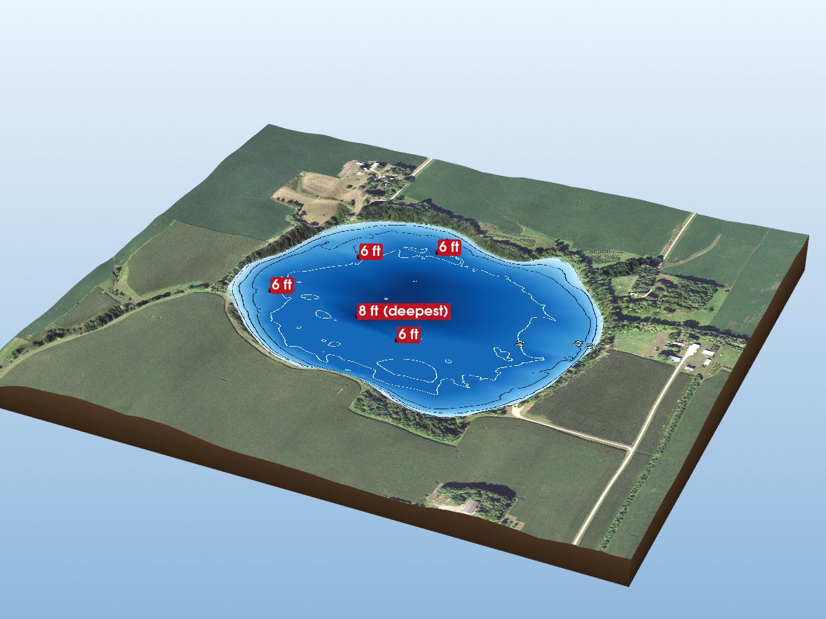 Depth map of Eagle Lake
