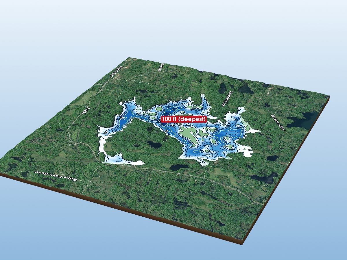 Depth map of Eagle Lake