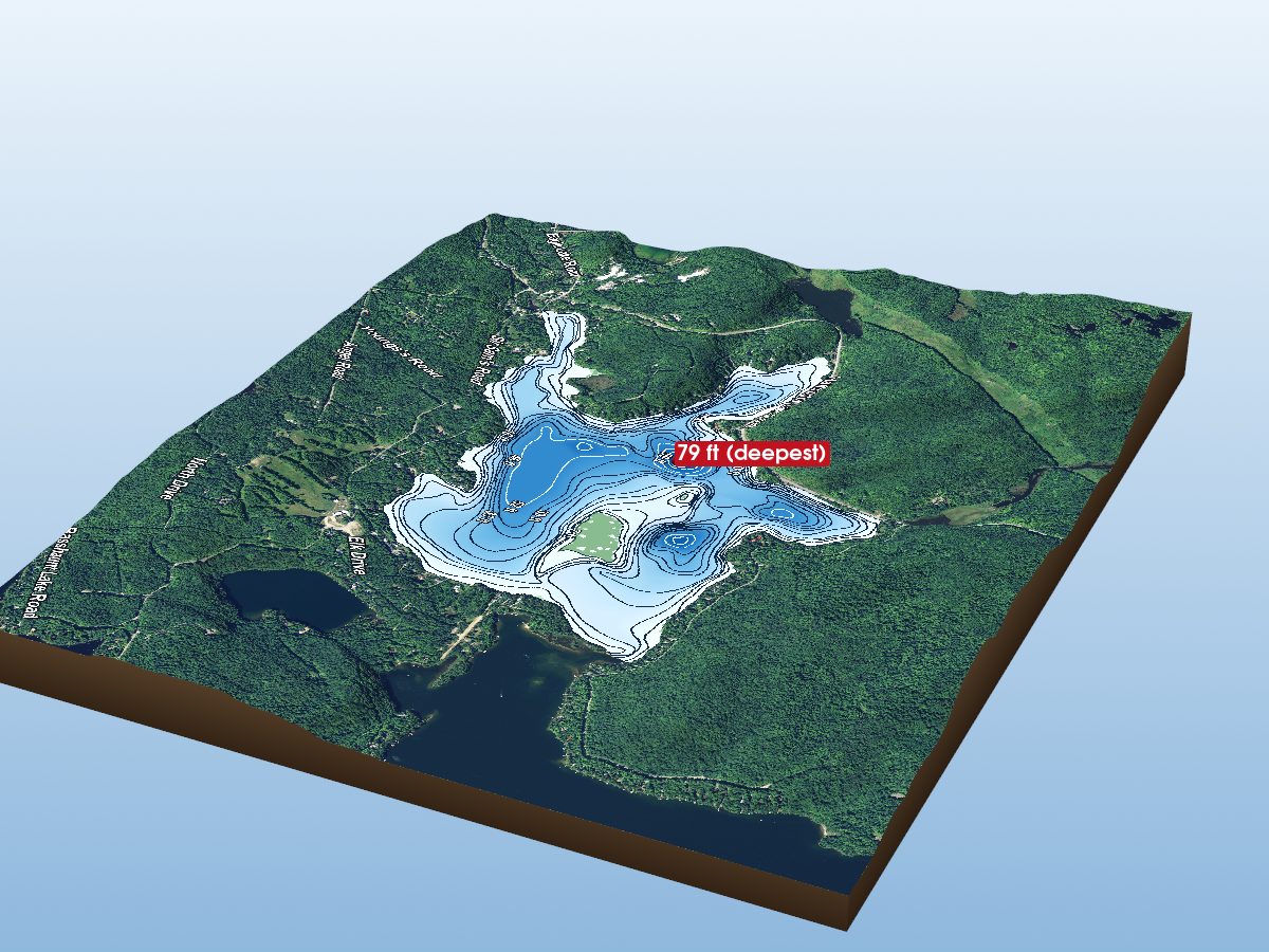 Depth map of Eagle Lake